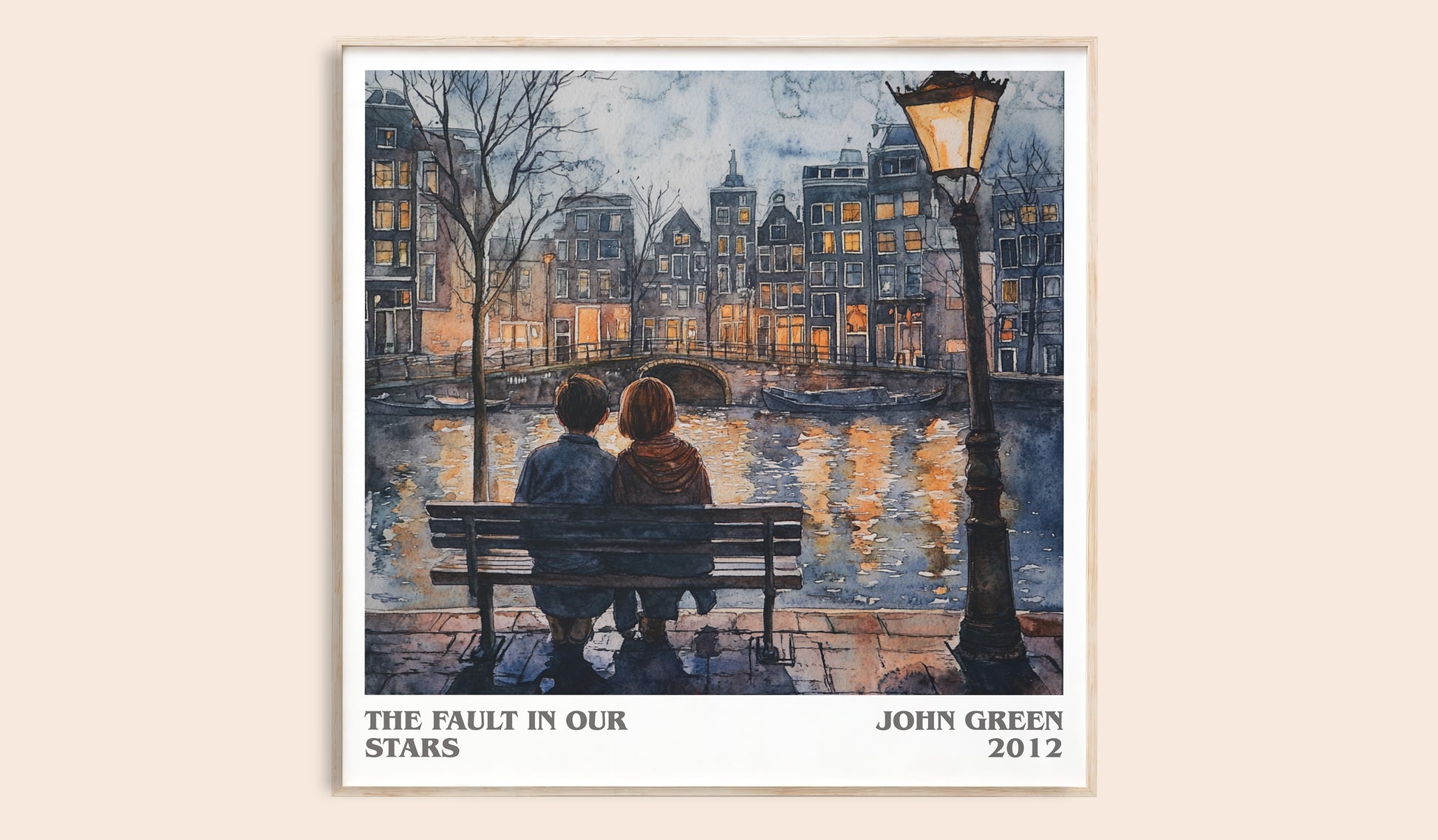 The Fault in Our Stars literary book poster by John Green – framed literary art print