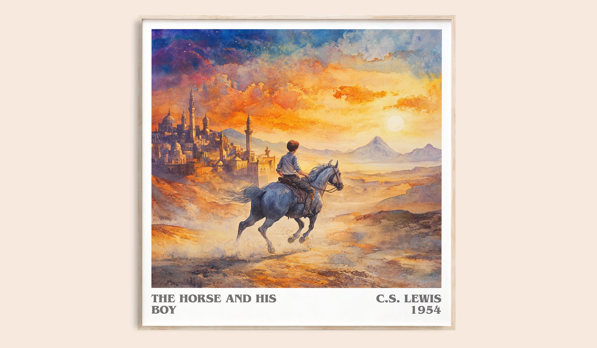 The Horse and his Boy literary book poster by C. S. Lewis – framed literary art print