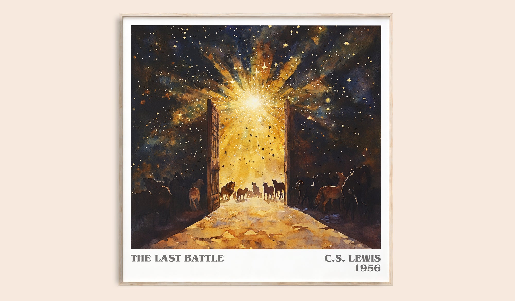 The Last Battle literary book poster by C. S. Lewis – framed literary art print