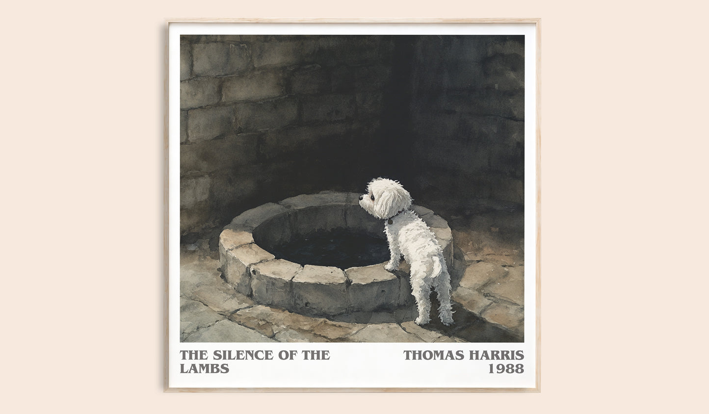 The Silence of the Lambs literary book poster by Thomas Harris – framed literary art print