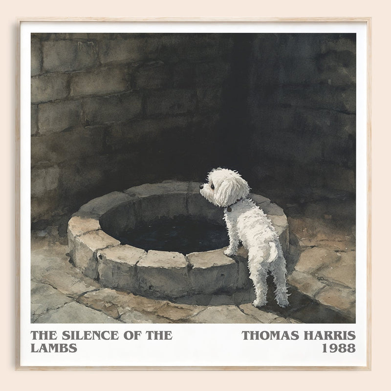 The Silence of the Lambs literary book poster by Thomas Harris – framed literary art print