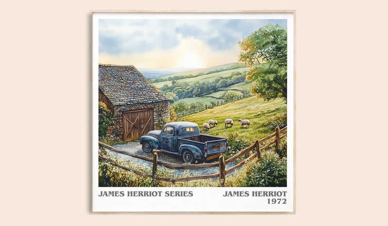 James Herriot Series literary book poster by James Herriot – framed literary art print