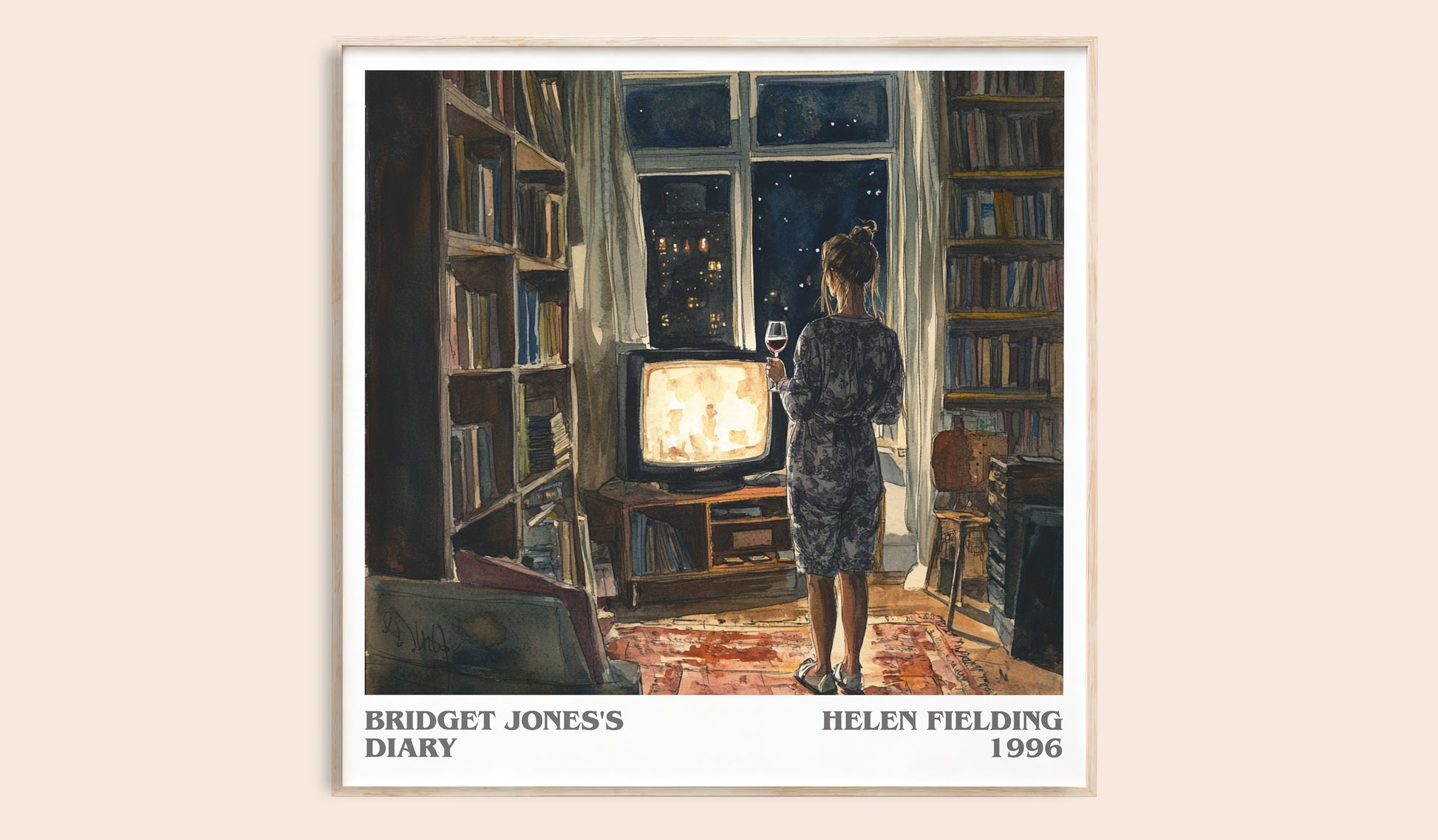 Bridget Jones's Diary literary book poster by Helen Fielding – framed literary art print