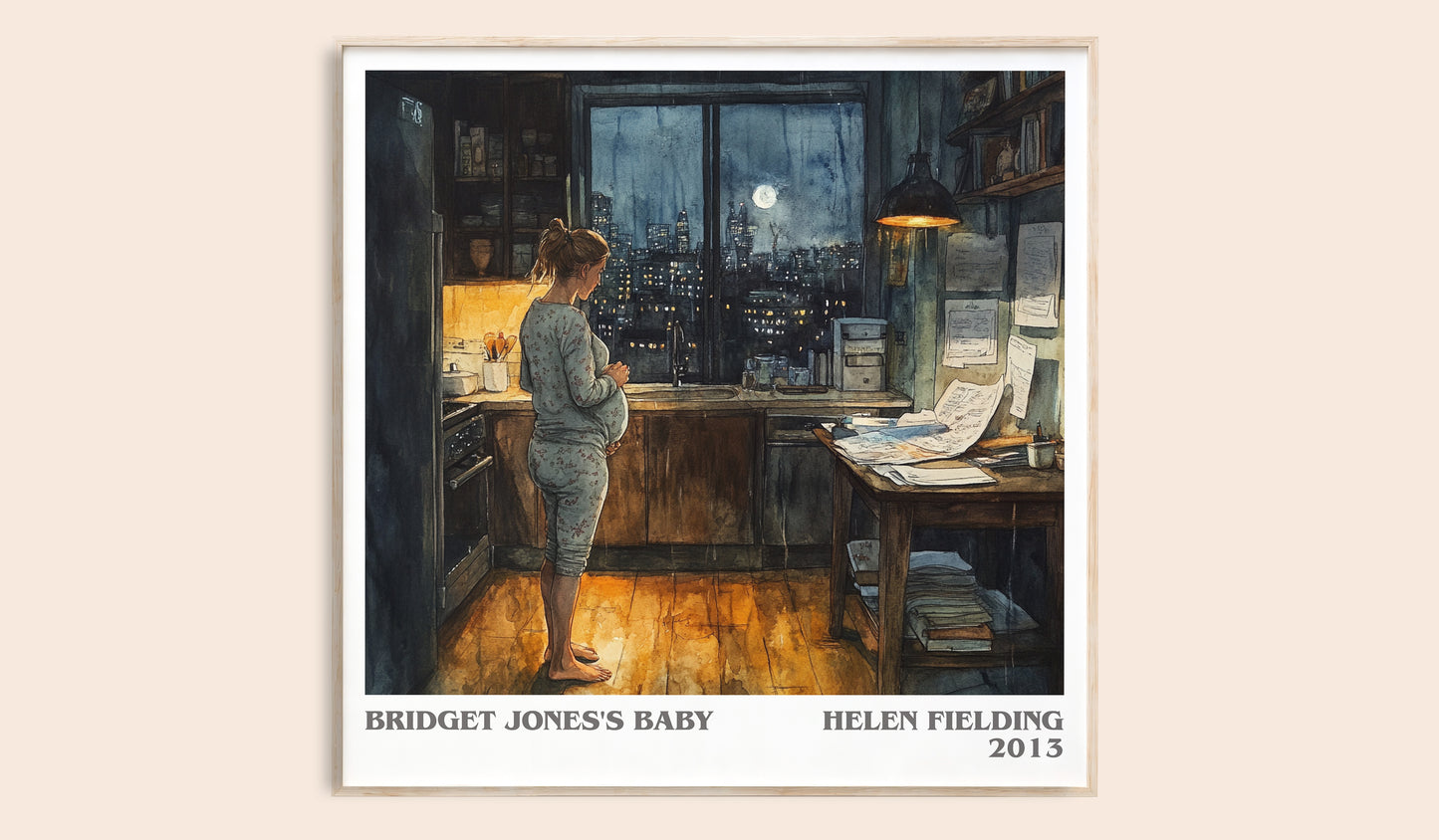 Bridget Jones's baby literary book poster by Helen Fielding – framed literary art print