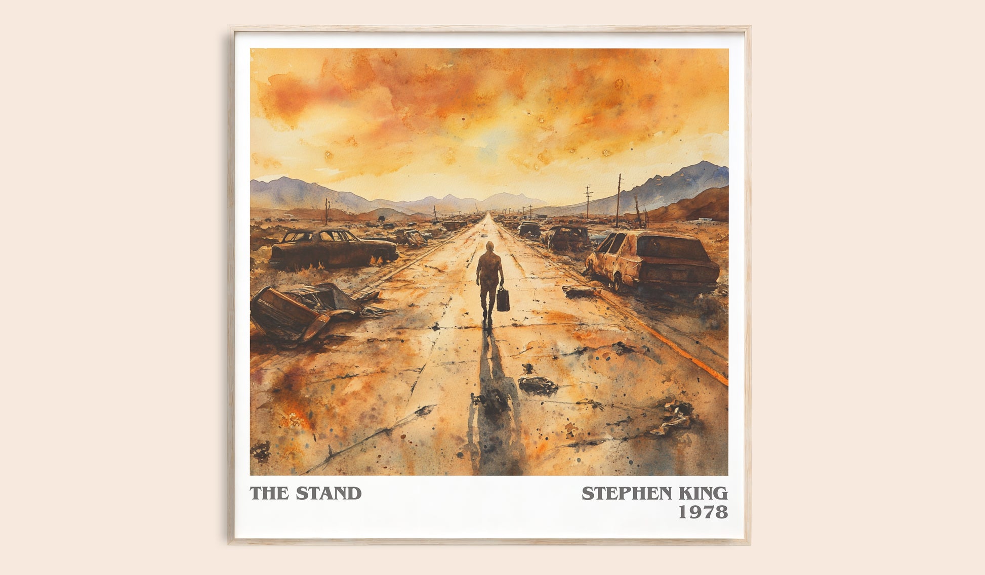 The Stand literary book poster by Stephen King – framed literary art print