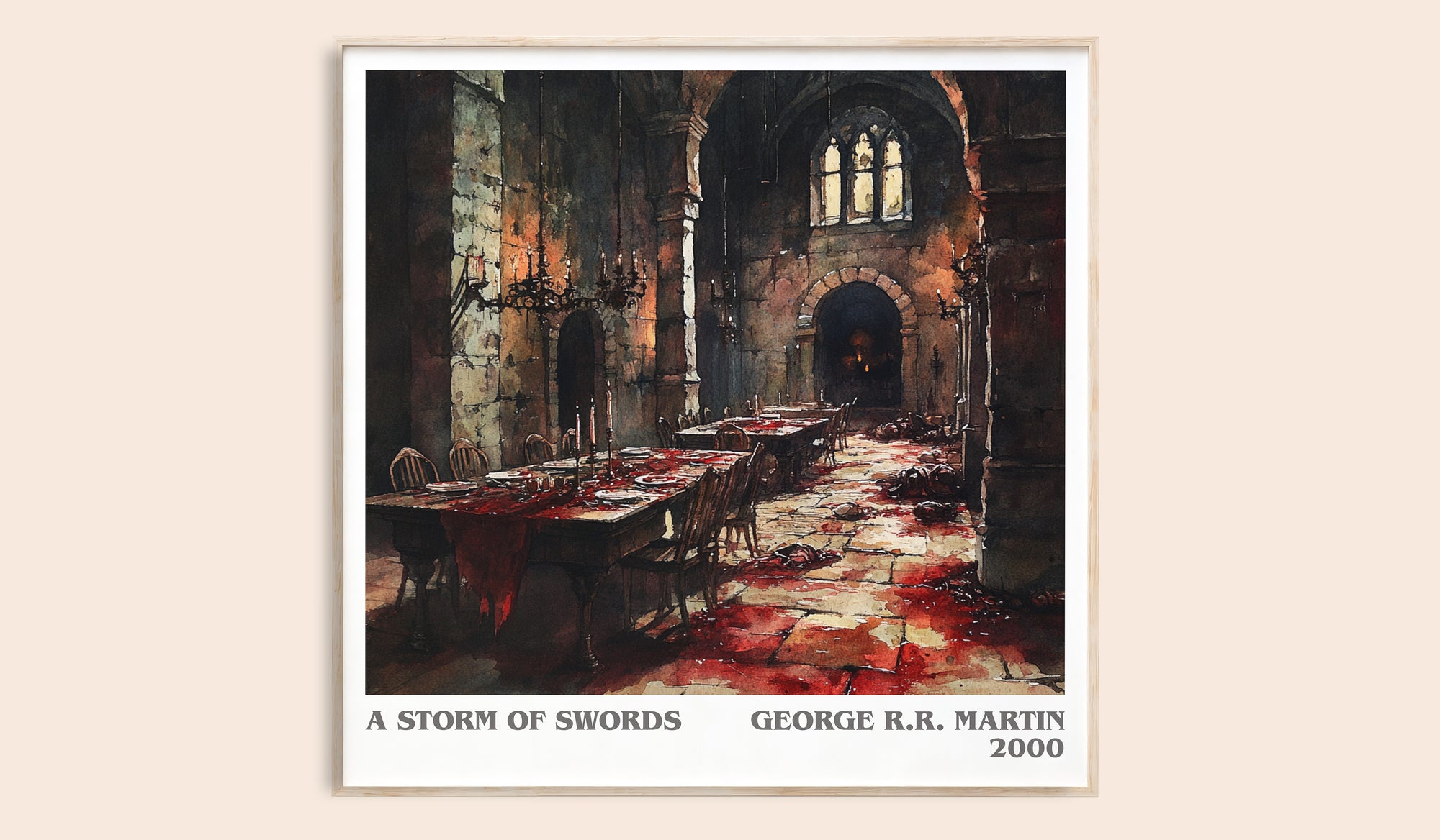 A Storm of Swords literary book poster by George R. R. Martin – framed literary art print