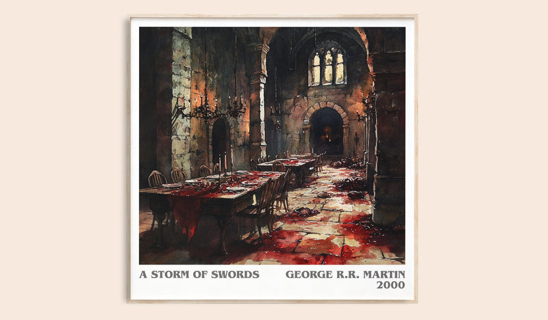 A Storm of Swords literary book poster by George R. R. Martin – framed literary art print