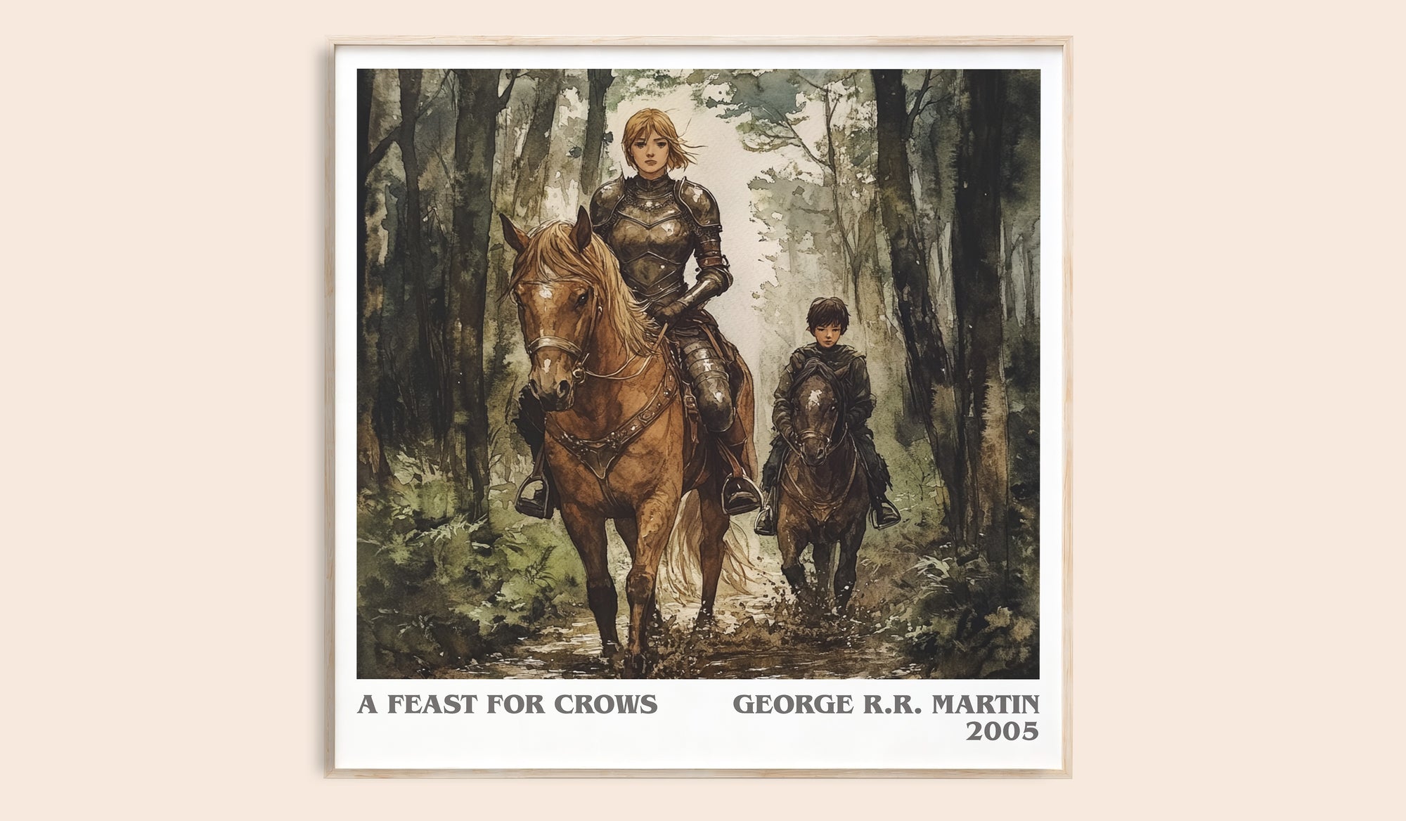 A Feast For Crows literary book poster by George R.R. Martin – framed literary art print