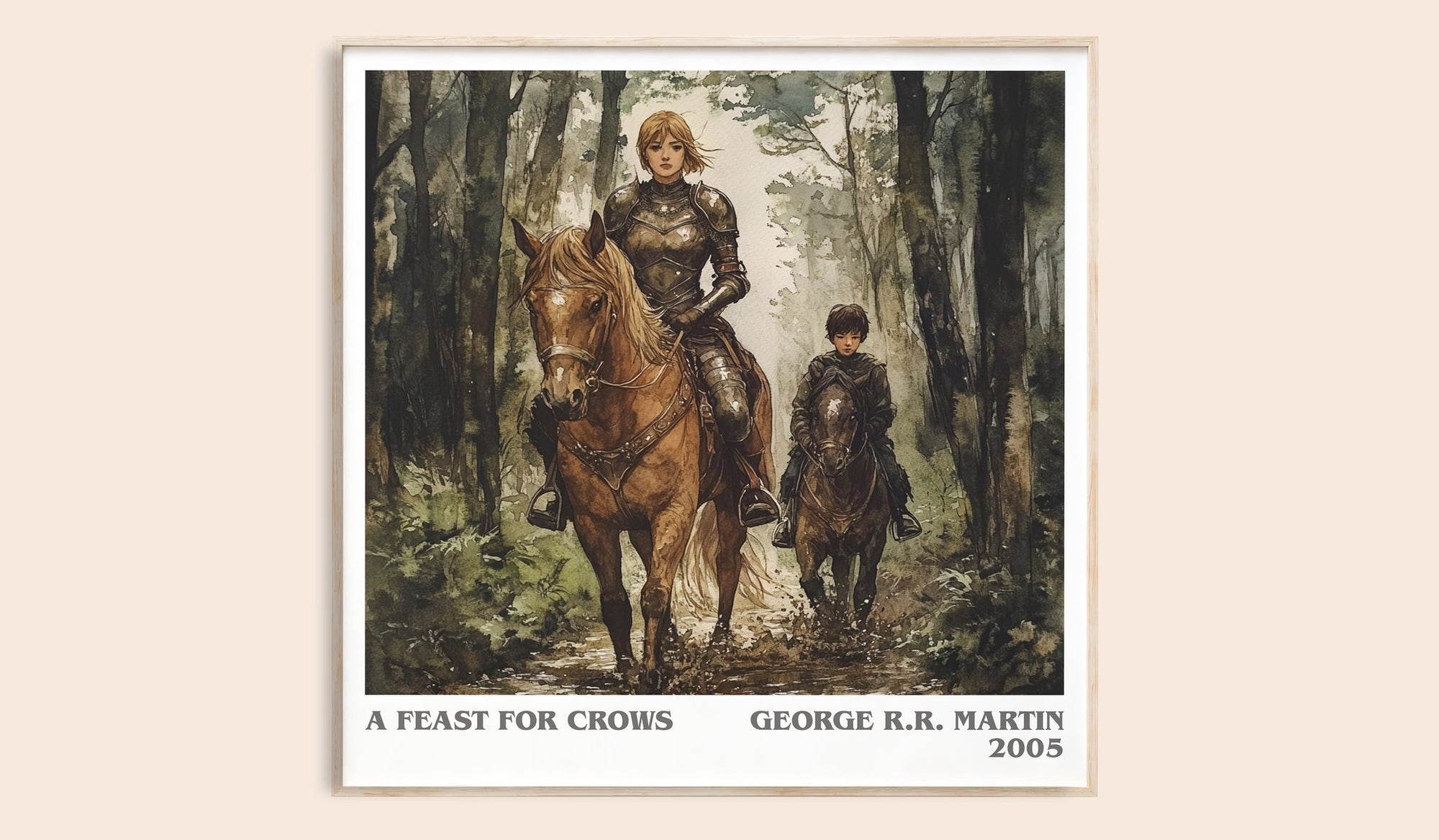 A Feast For Crows literary book poster by George R.R. Martin – framed literary art print