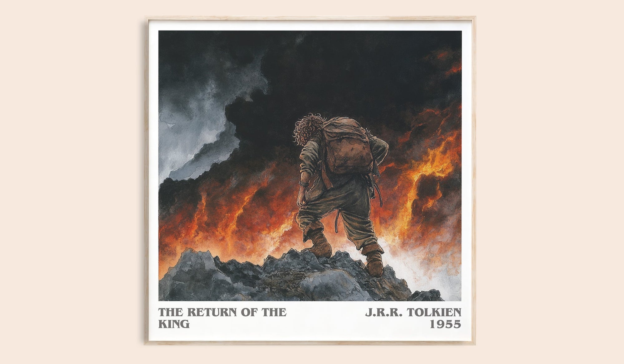 The Return Of The King literary book poster by J.R.R. Tolkien – framed literary art print