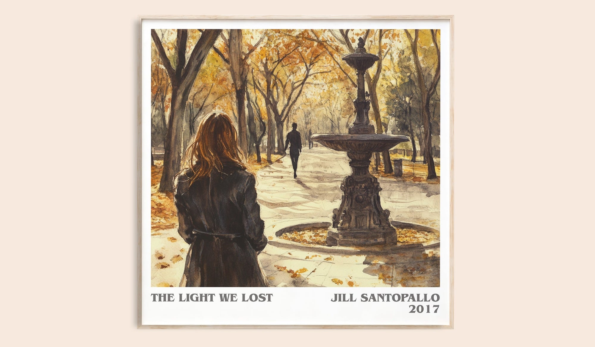 The Light We Lost literary book poster by Jill Santopallo – framed literary art print