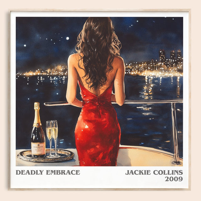 Deadly Embrace Literary Art Print by Jackie Collins