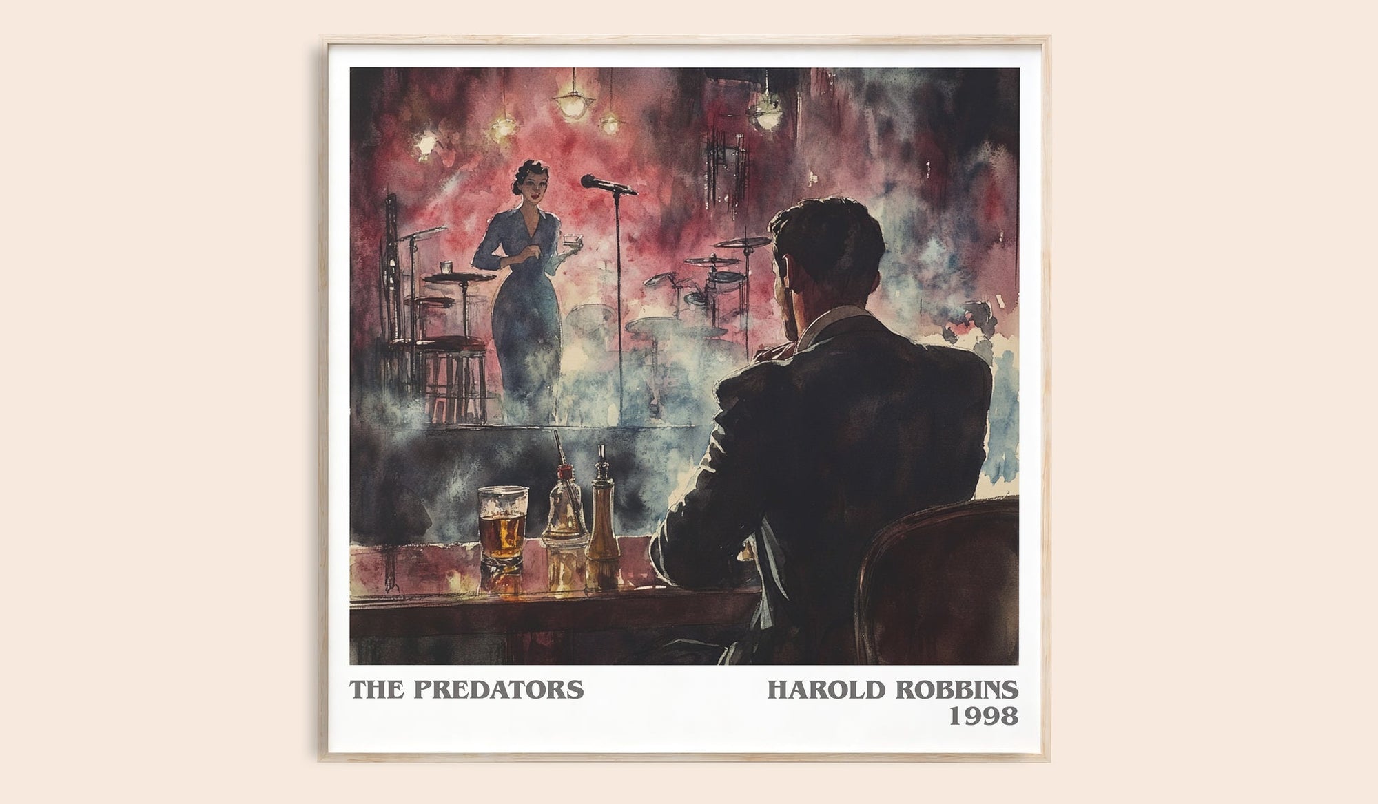 The Predators literary book poster by Harold Robbins – framed literary art print