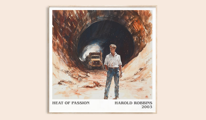 Heat of Passion literary book poster by Harold Robbins – framed literary art print