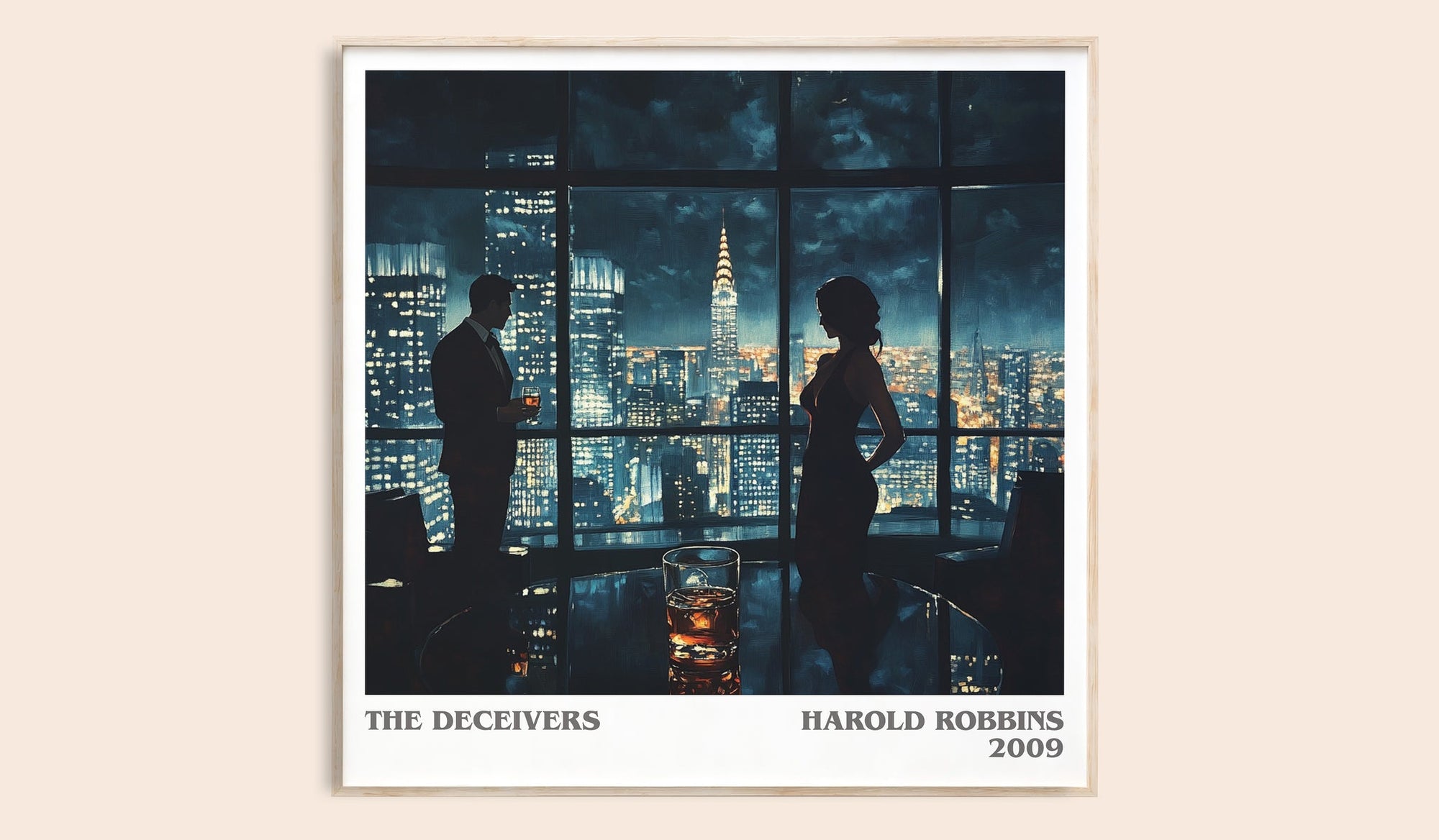 The Deceivers literary book poster by Harold Robbins – framed literary art print