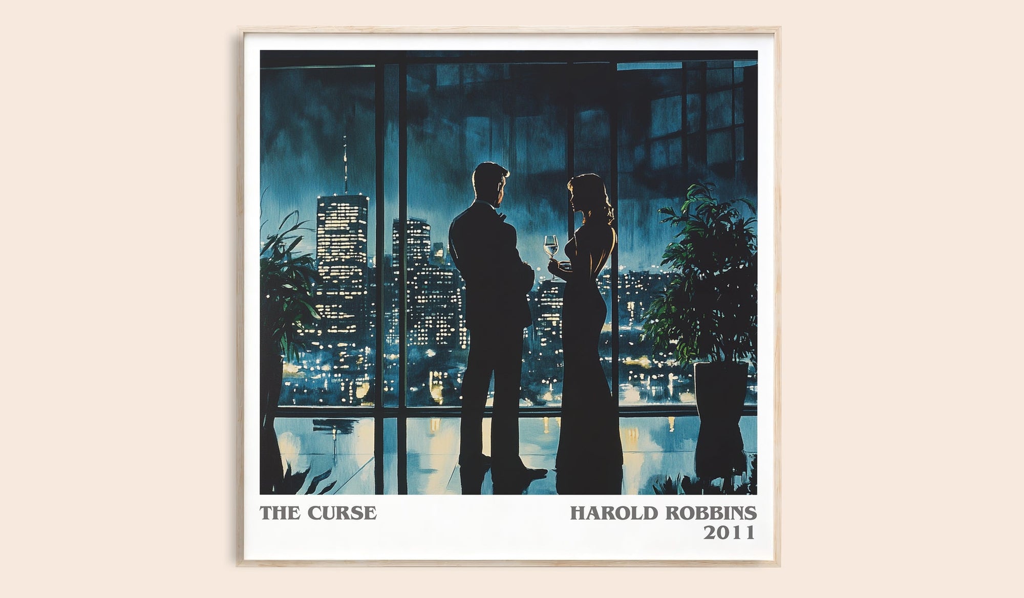 The Curse literary book poster by Harold Robbins – framed literary art print
