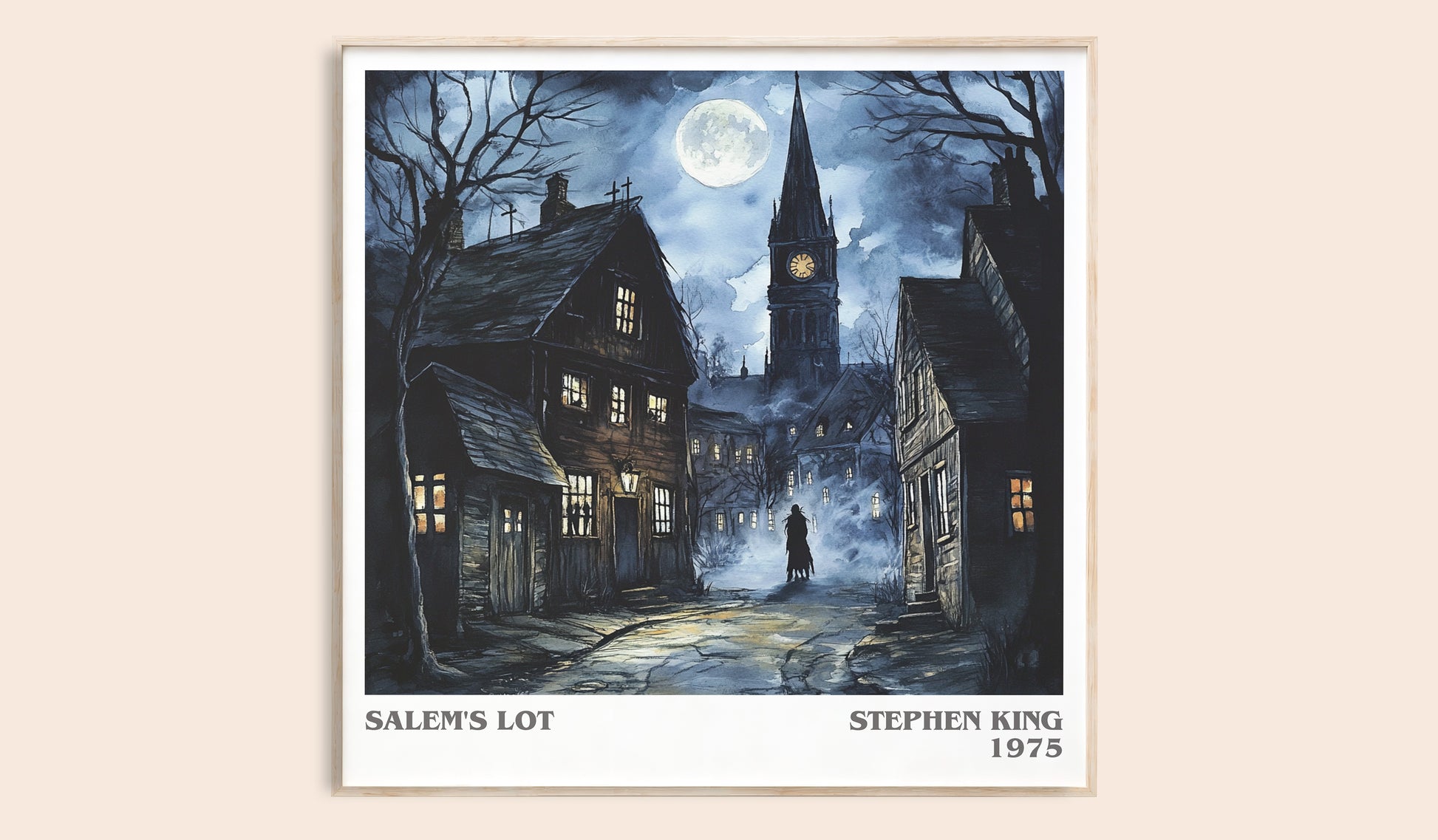 Salem's Lot literary book poster by Stephen King – framed literary art print