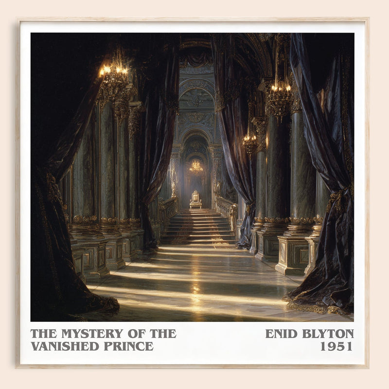 The Mystery of the Vanished Prince literary book poster by Enid Blyton – framed literary art print
