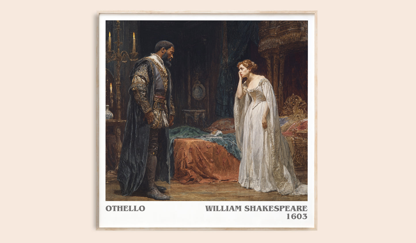 Othello literary book poster by William Shakespeare – framed literary art print