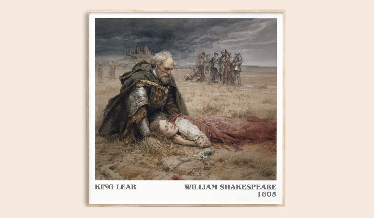 King Lear literary book poster by William Shakespeare – framed literary art print