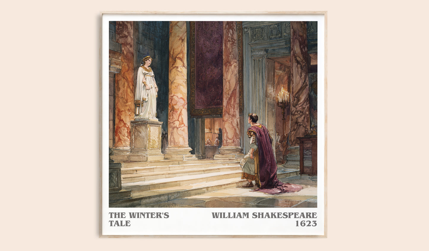 The Winter's Tale literary book poster by William Shakespeare – framed literary art print
