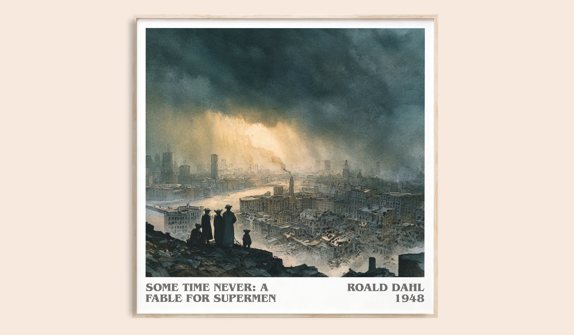 Some Time Never: A Fable For Supermen by Roald Dahl | Square Bookish Poster | Inspired Fan Art Print | Free Delivery