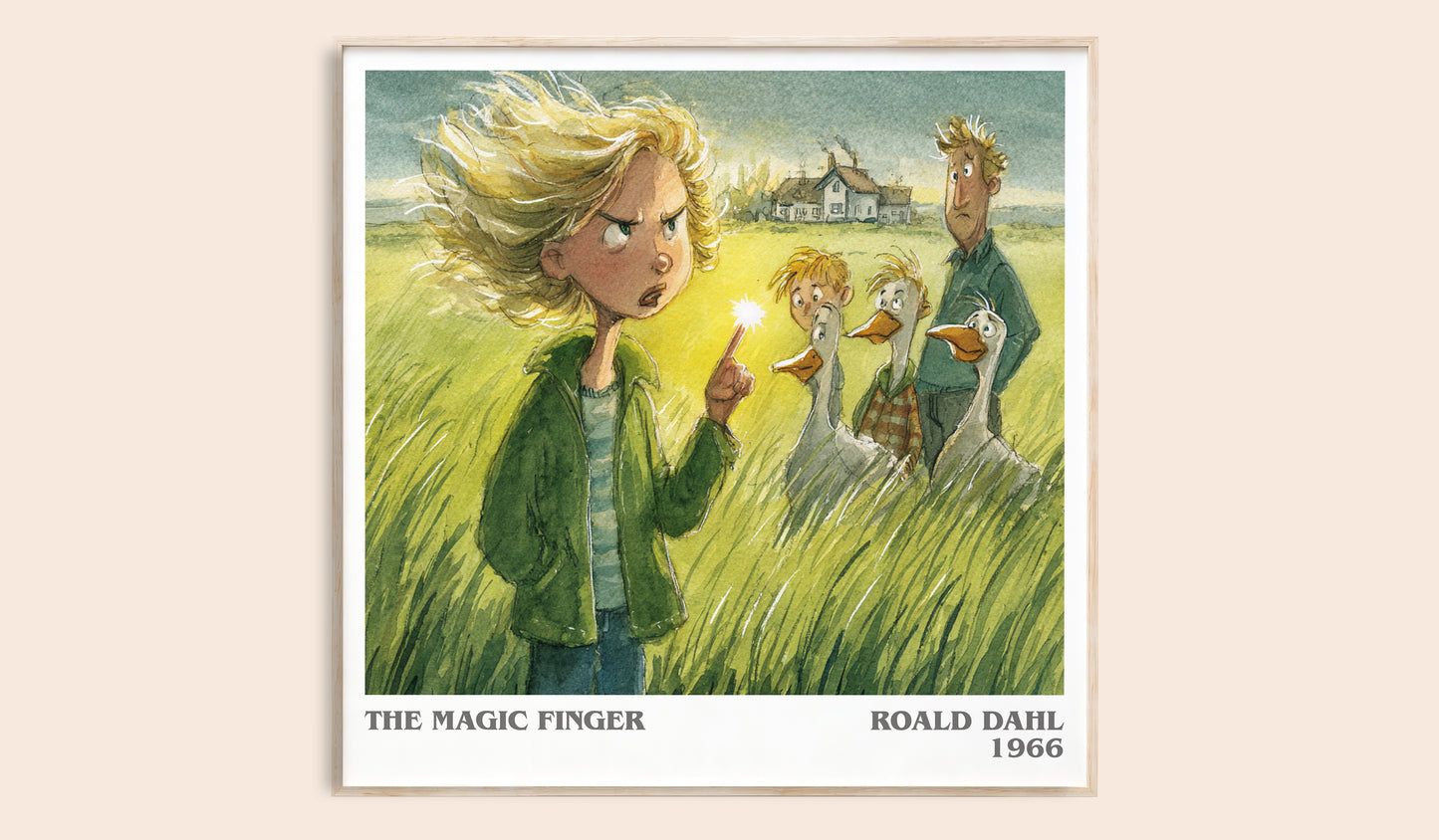 The Magic Finger by Roald Dahl | Square Bookish Poster | Inspired Fan Art Print | Free Delivery