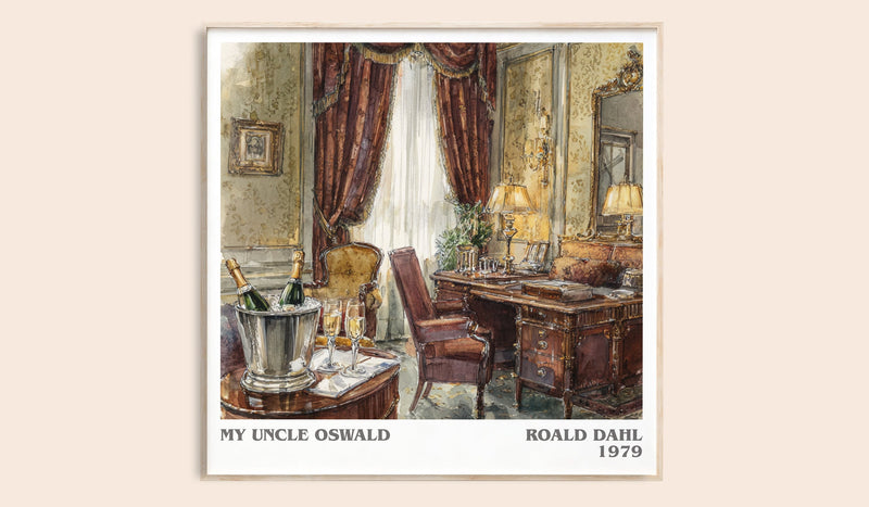 My Uncle Oswald literary book poster by Roald Dahl – framed literary art print