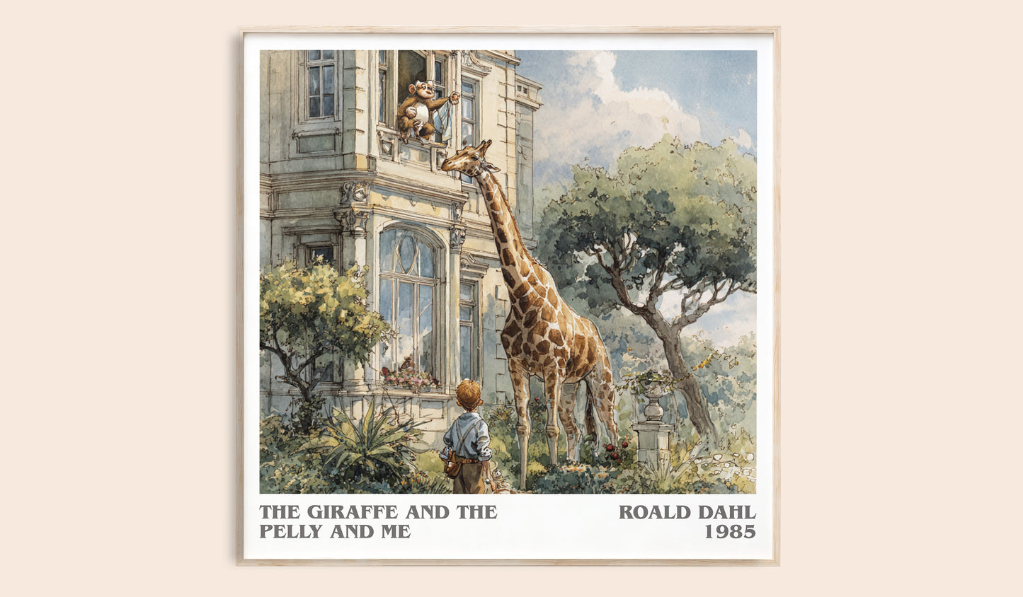 The Giraffe And The Pelly And Me by Roald Dahl | Square Bookish Poster | Inspired Fan Art Print | Free Delivery