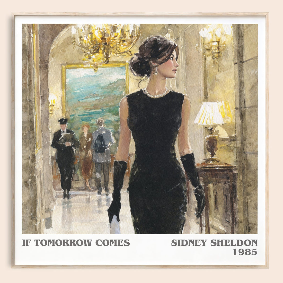 If Tomorrow Comes literary book poster by Sidney Sheldon – framed literary art print