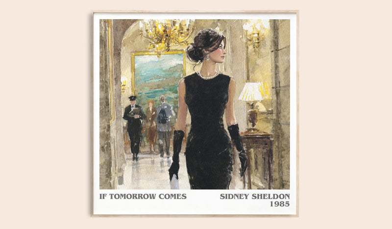 If Tomorrow Comes literary book poster by Sidney Sheldon – framed literary art print