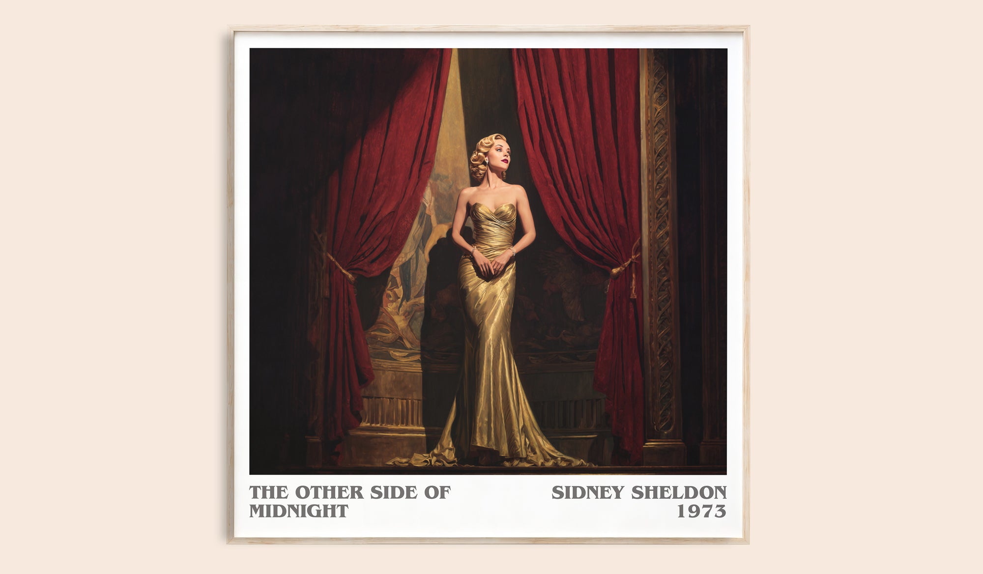The Other Side of Midnight literary book poster by Sidney Sheldon – framed literary art print