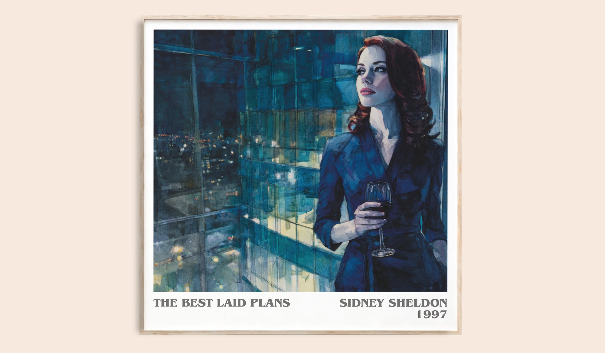 The Best Laid Plans literary book poster by Sidney Sheldon – framed literary art print