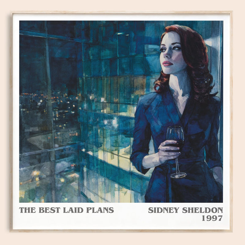 The Best Laid Plans literary book poster by Sidney Sheldon – framed literary art print