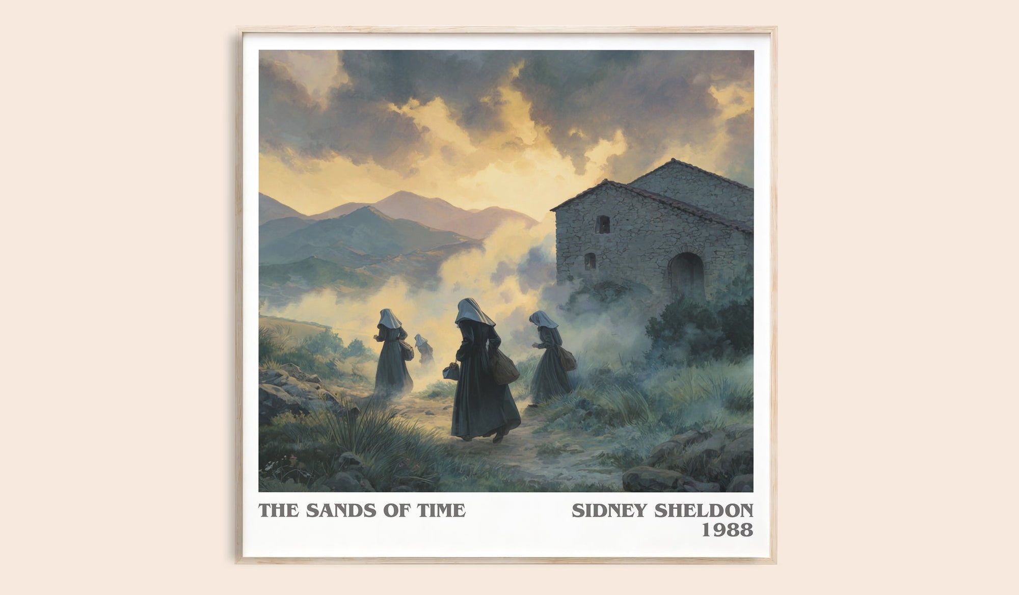 The Sands of Time literary book poster by Sidney Sheldon – framed literary art print