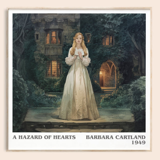 A Hazard of Hearts Literary Art Print by Barbara Cartland