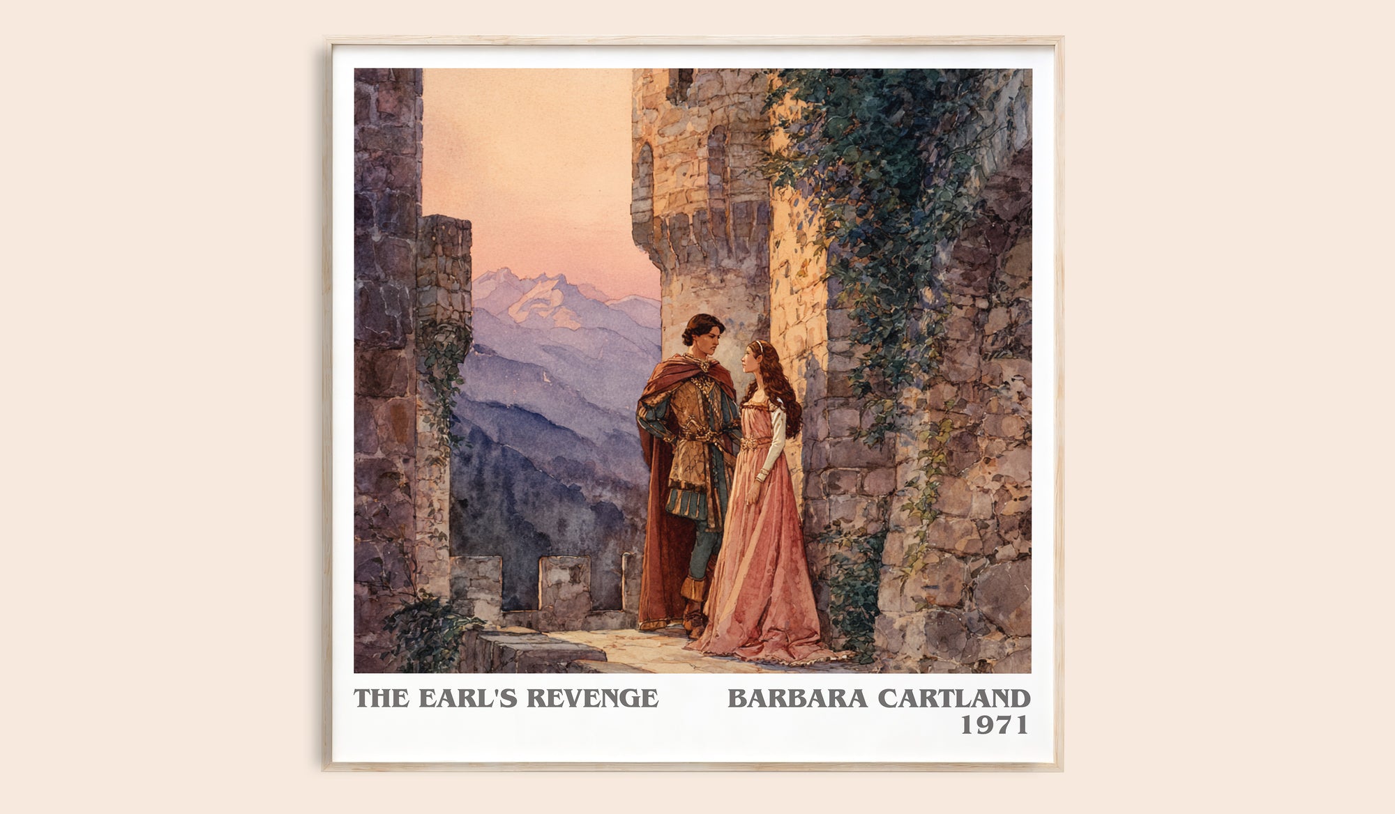 The Earl's Revenge literary book poster by Barbara Cartland – framed literary art print