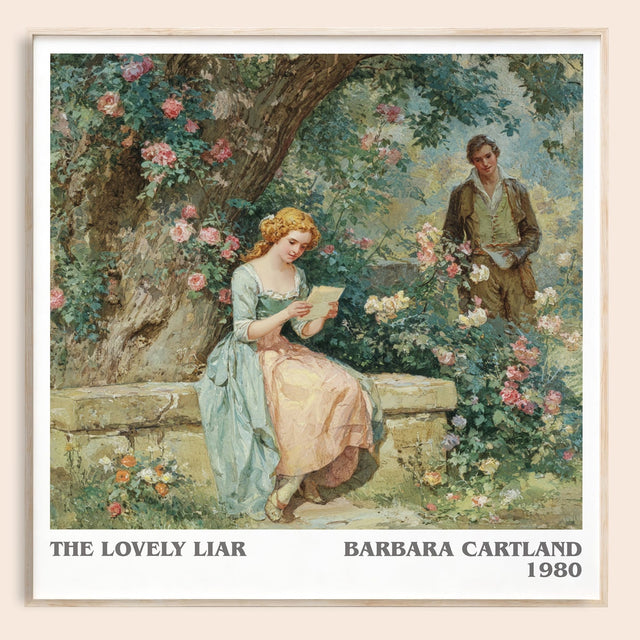 The Lovely Liar Literary Art Print by Barbara Cartland