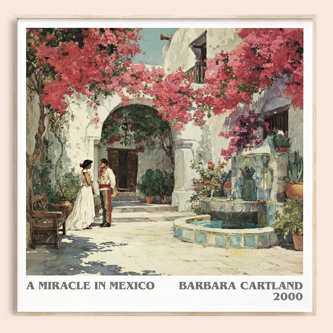 A Miracle in Mexico literary book poster by Barbara Cartland – framed literary art print