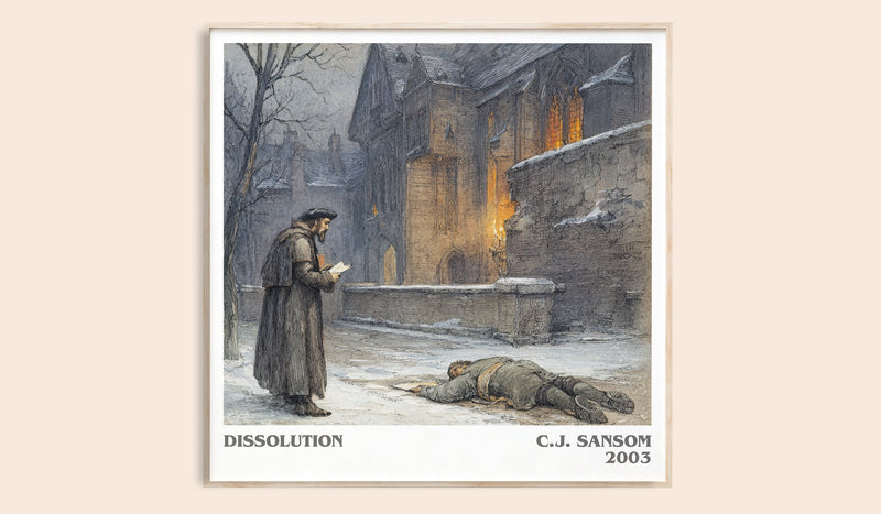 Dissolution literary book poster by C.J. Sansom – framed literary art print