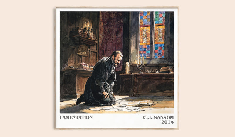 Lamentation literary book poster by C.J. Sansom – framed literary art print