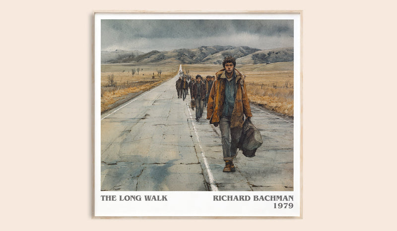 The Long Walk literary book poster by Richard Bachman – framed literary art print