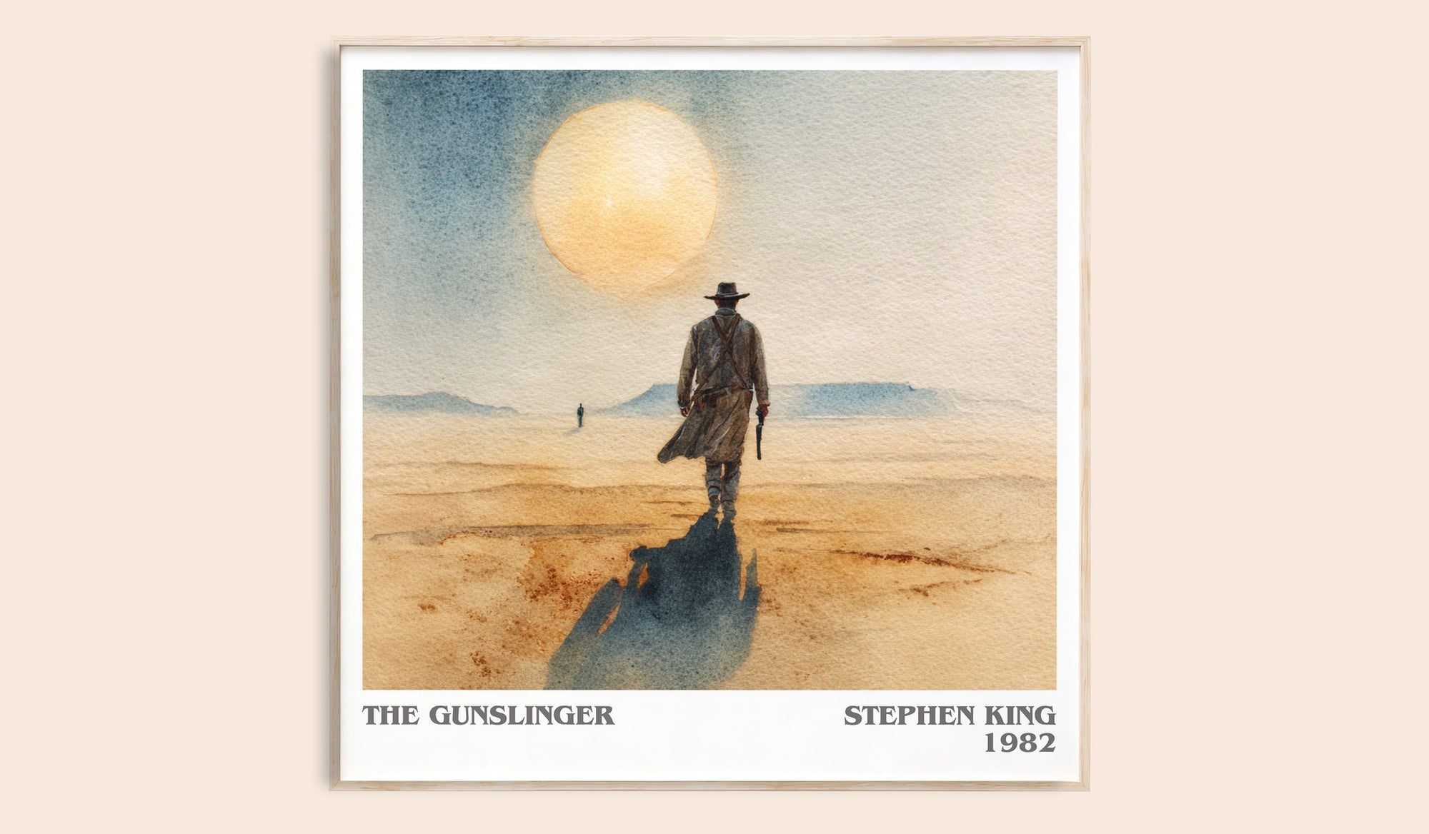 The Gunslinger literary book poster by Stephen King – framed literary art print