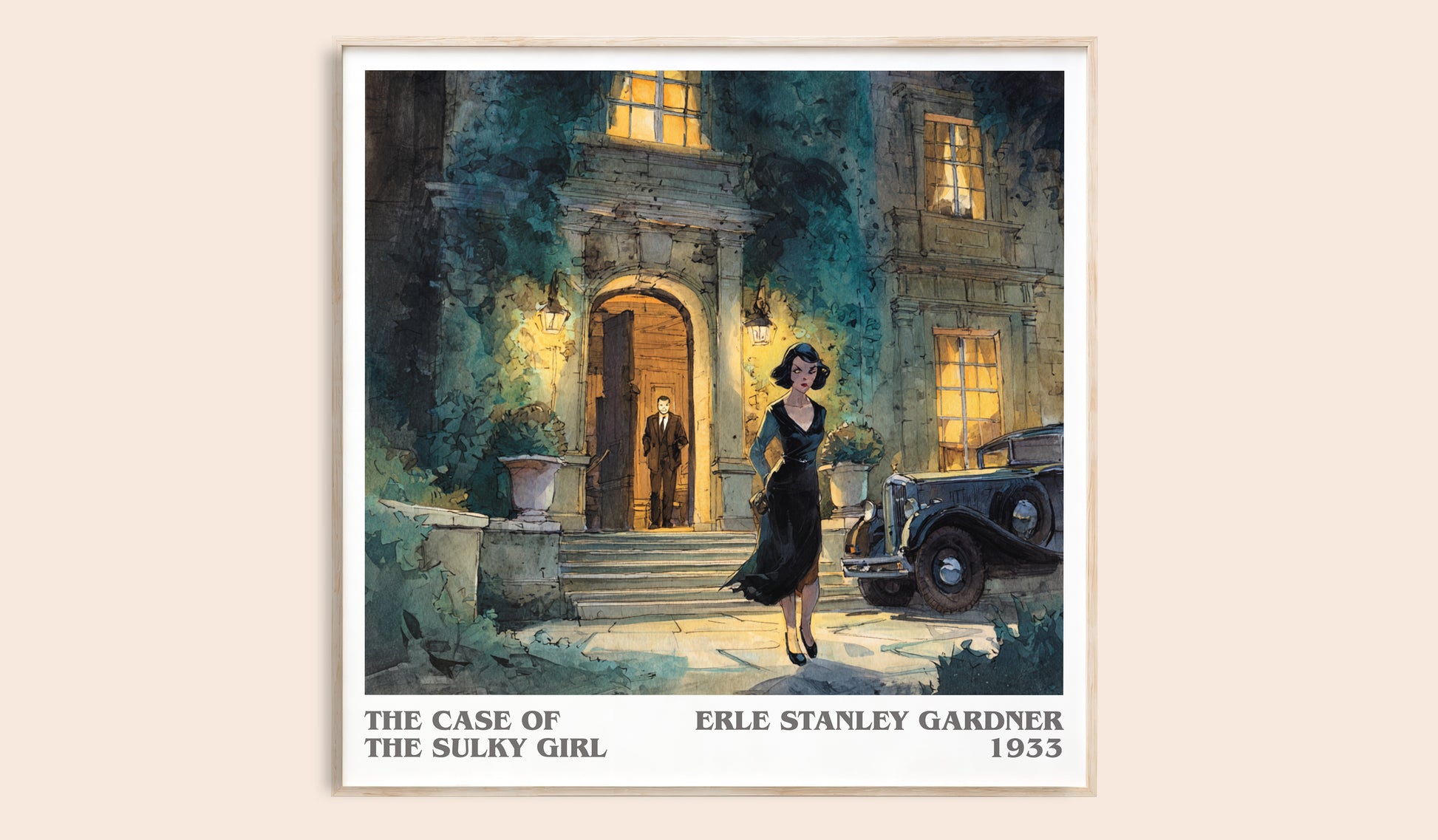 The Case Of The Sulky Girl literary book poster by Erle Stanley Gardner – framed literary art print