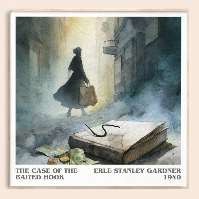 The Case of the Baited Hook Literary Art Print by Erle Stanley Gardner
