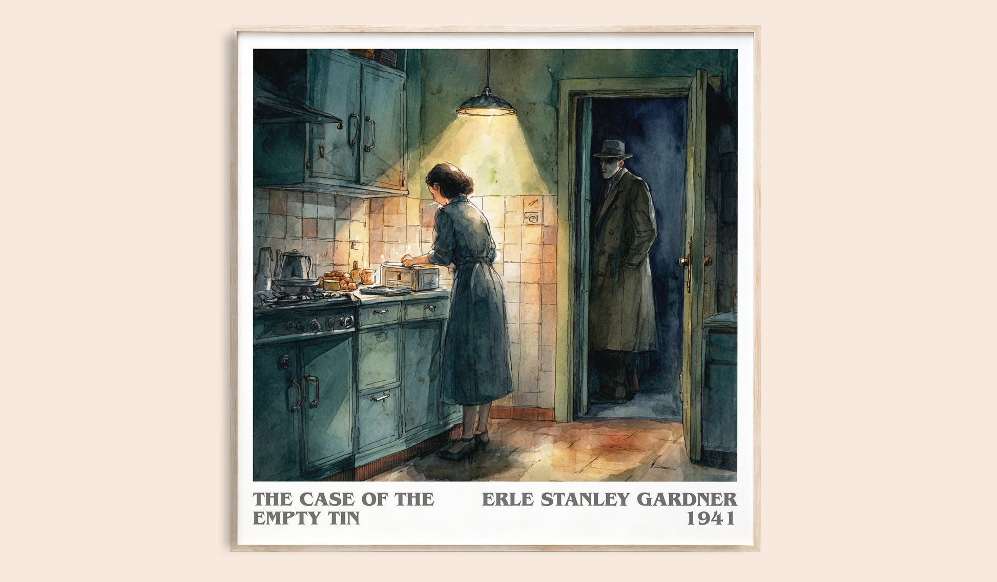 The Case of the Empty Tin literary book poster by Erle Stanley Gardner – framed literary art print