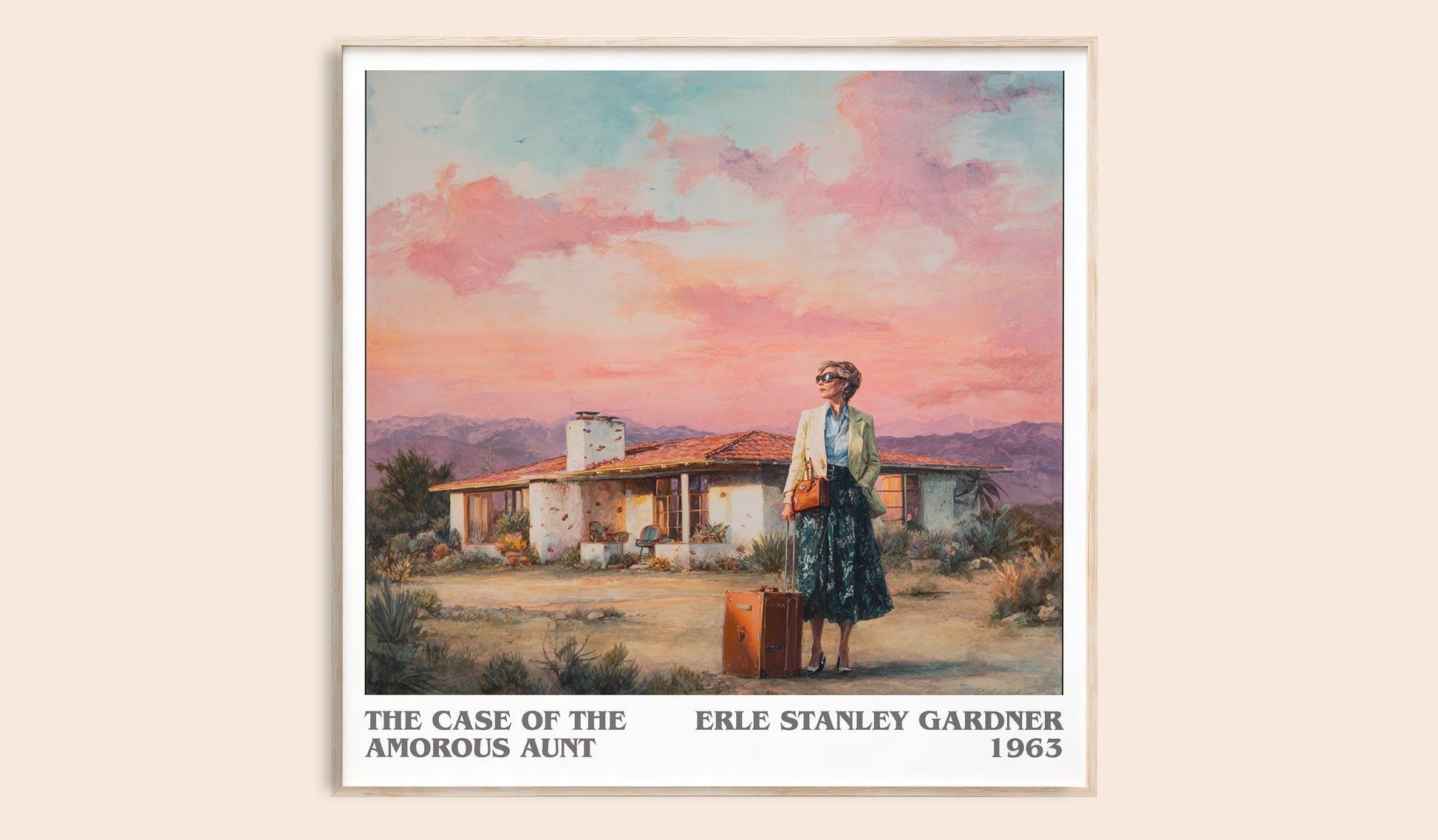 The Case of the Amorous Aunt literary book poster by Erle Stanley Gardner – framed literary art print