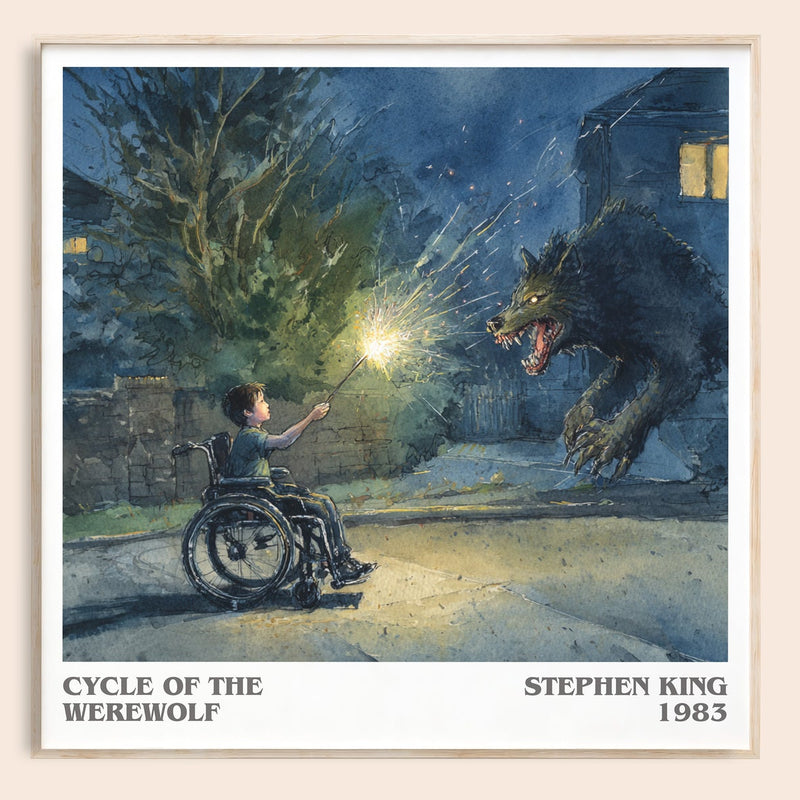 Cycle of the Werewolf literary book poster by Stephen King – framed literary art print