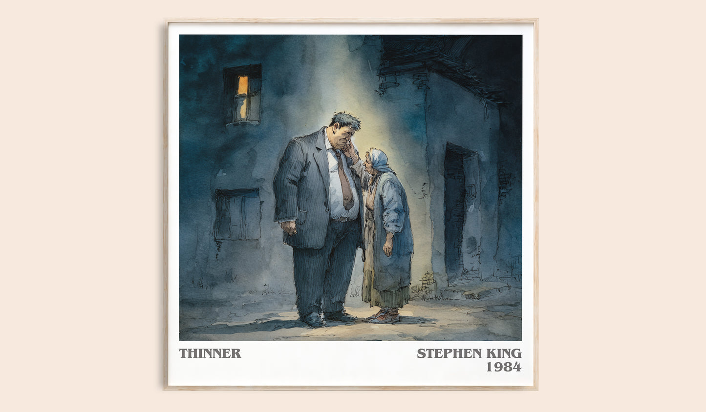 Thinner literary book poster by Stephen King – framed literary art print