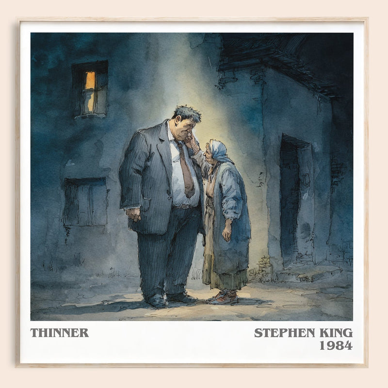 Thinner literary book poster by Stephen King – framed literary art print
